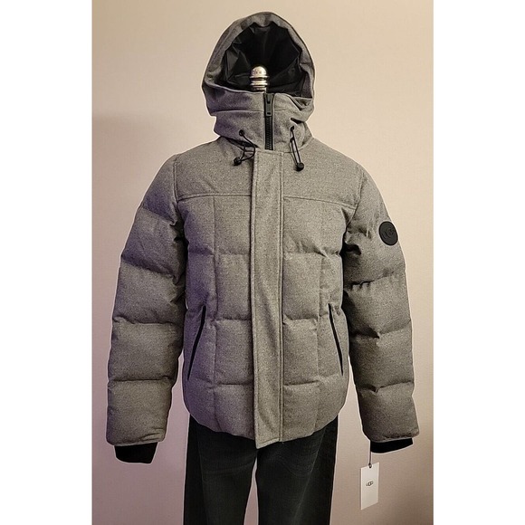 Ugg Mens Cadin Hip Wool Blend Parker Jacket Gray 1098825 Size Small MSRP $495 - Picture 1 of 16